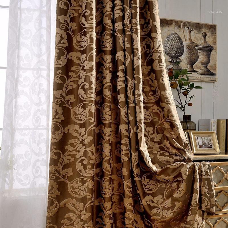 

Luxury Curtains For Living Room Grey Drapes Bedroom Jacquard Blinds Fabric European Window Treatments High Shading1, Tulle