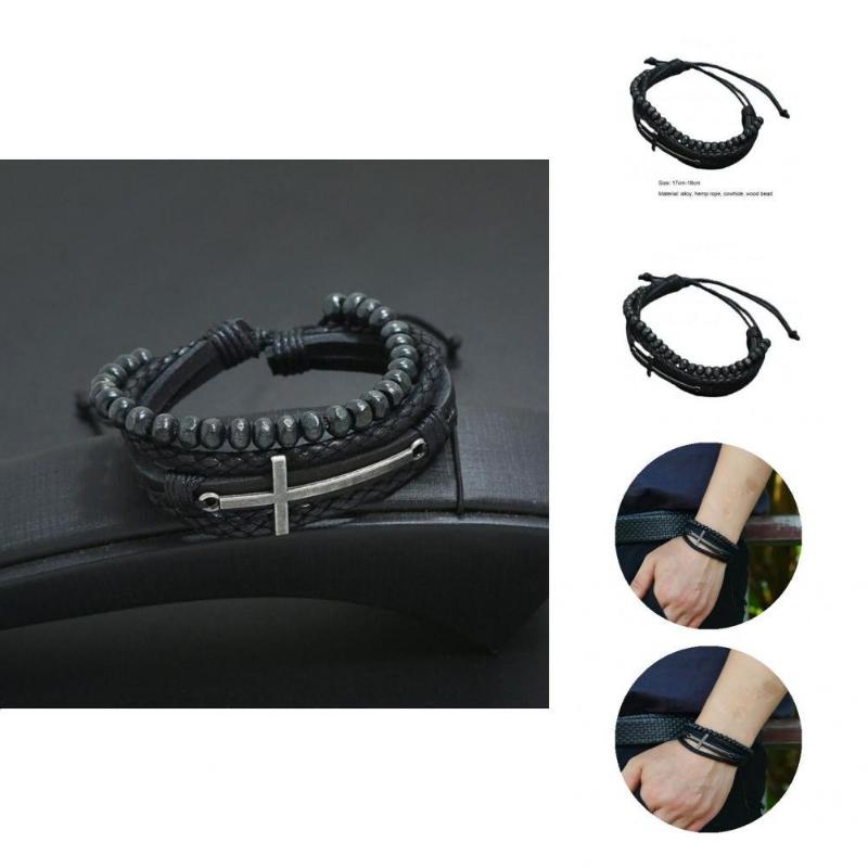 

Bangle Student Bracelet Vintage Alloy Multi Layers All Match Men For Dating
