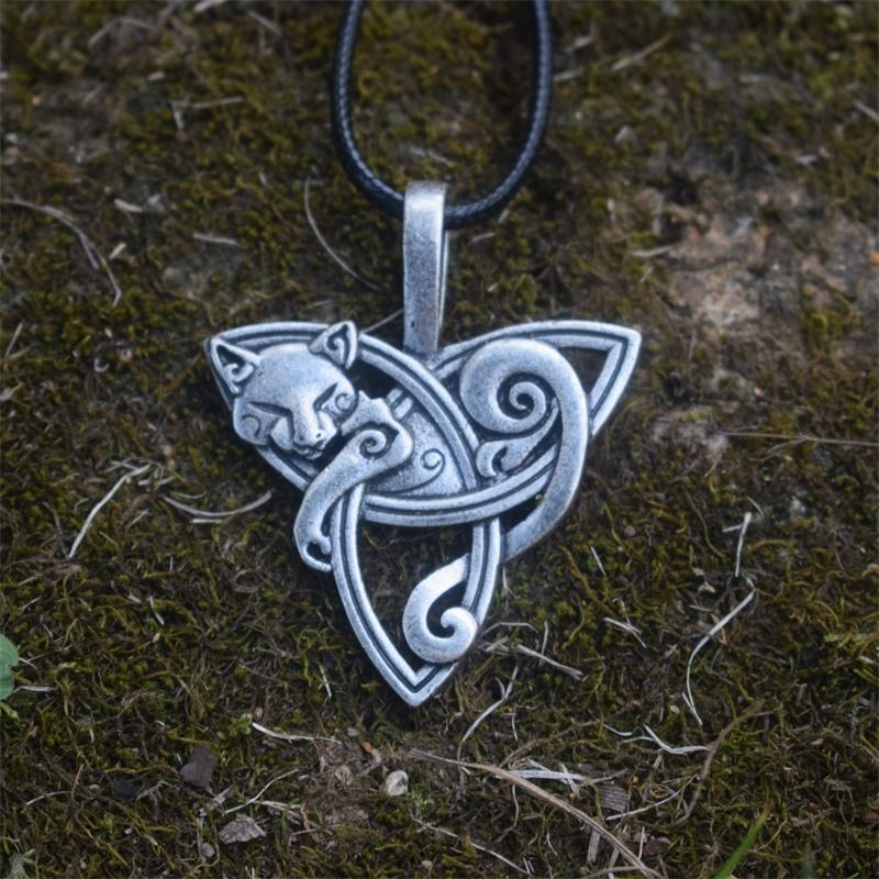 

SanLan 1pcs Wiccan Norse Celtics necklace Cat Jewelry