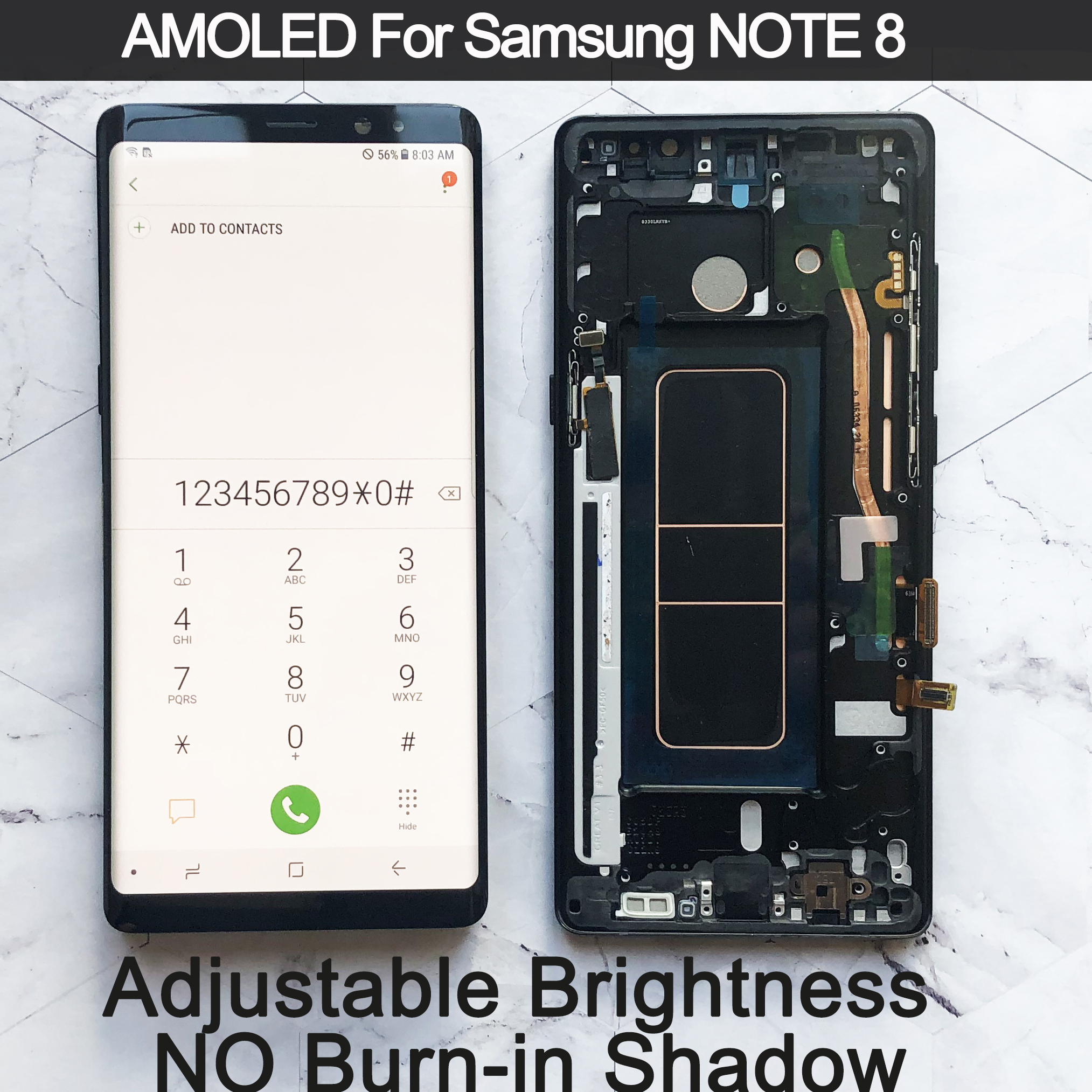 

6.3" Original AMOLED Display For SAMSUNG Galaxy NOTE 8 LCD N950 N950F N950N Note8 Touch Screen Replacement Parts