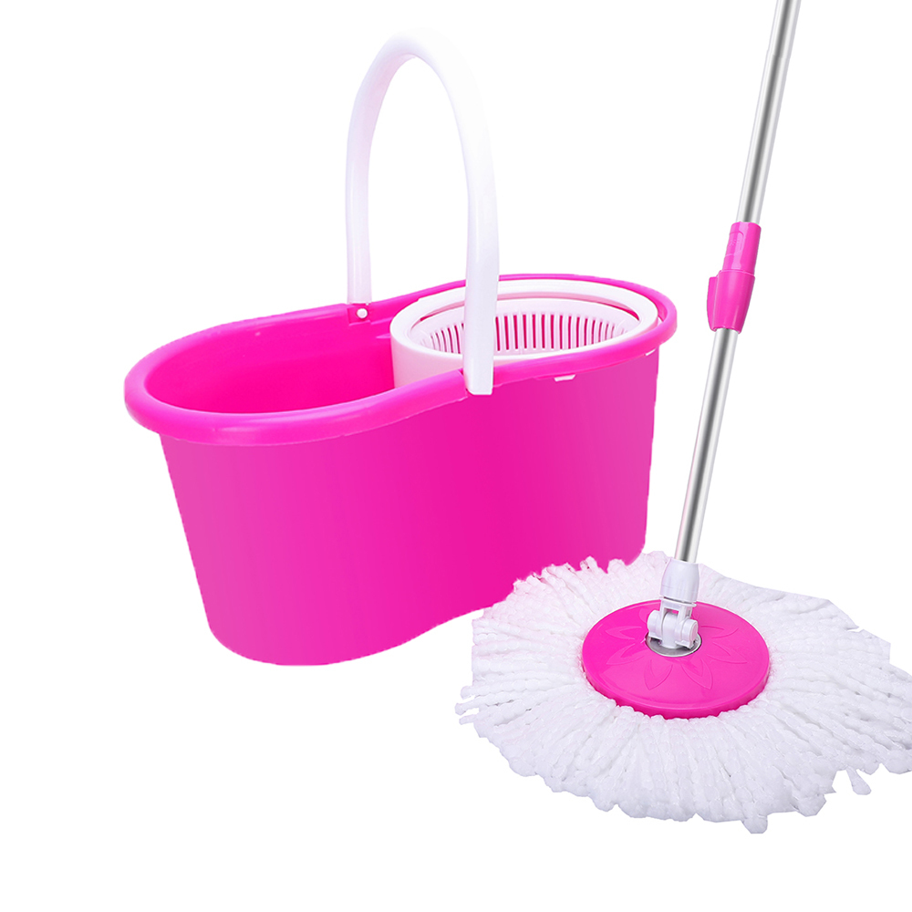 

Easy Magic Floor Mop 360-degree Bucket with 2 Spinning Heads Microfiber Rotating Head US Warehouse Drop Shipping Available LJ201128