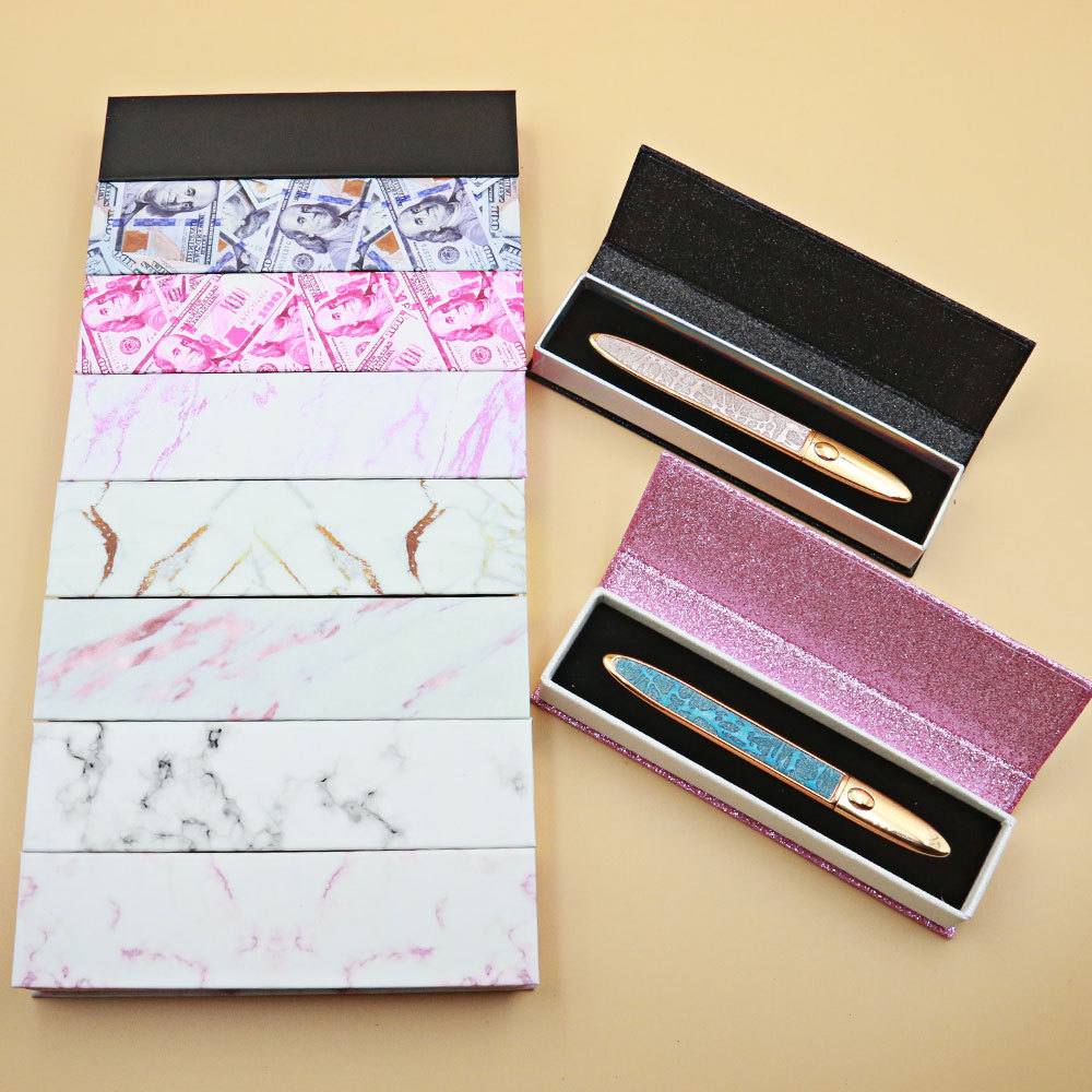 

New Design Adhesive Eyeliner Box Self-Adhesive Eyelash Eyeliners Packaging Box Marble Money Packing Box Gifts Boxes