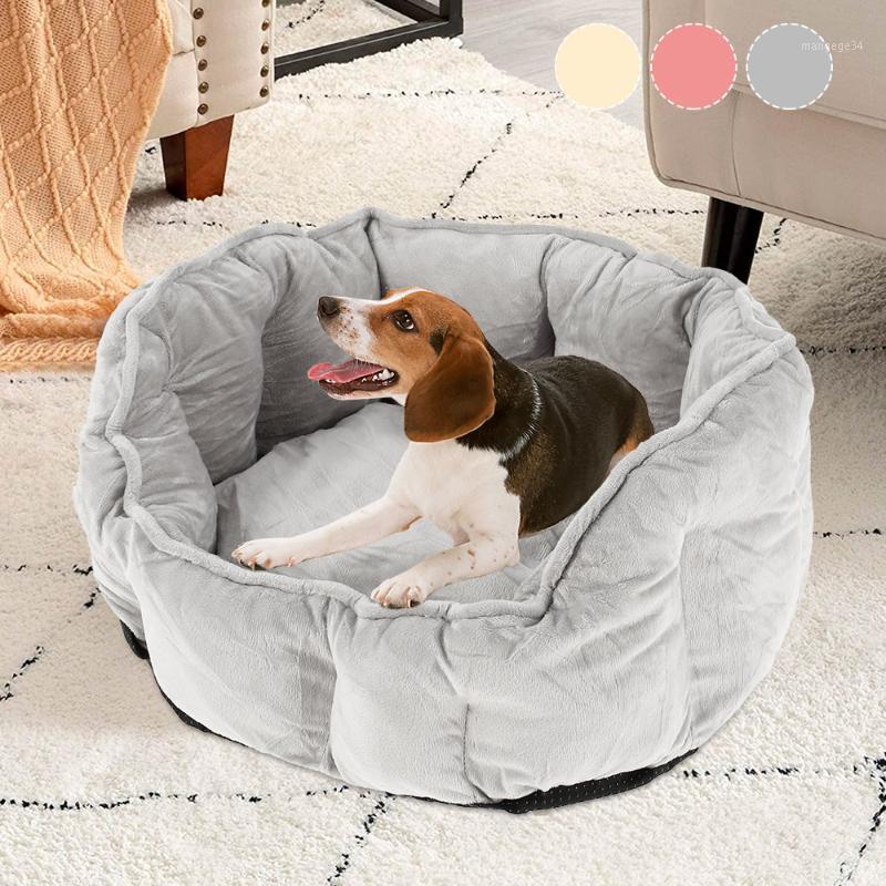 

Pet Beds for Dogs Cat House Dog Beds For Small Medium Large Dog Soft Pet Bed Cotton Round Cushion Sleeping Accessories1, Gray
