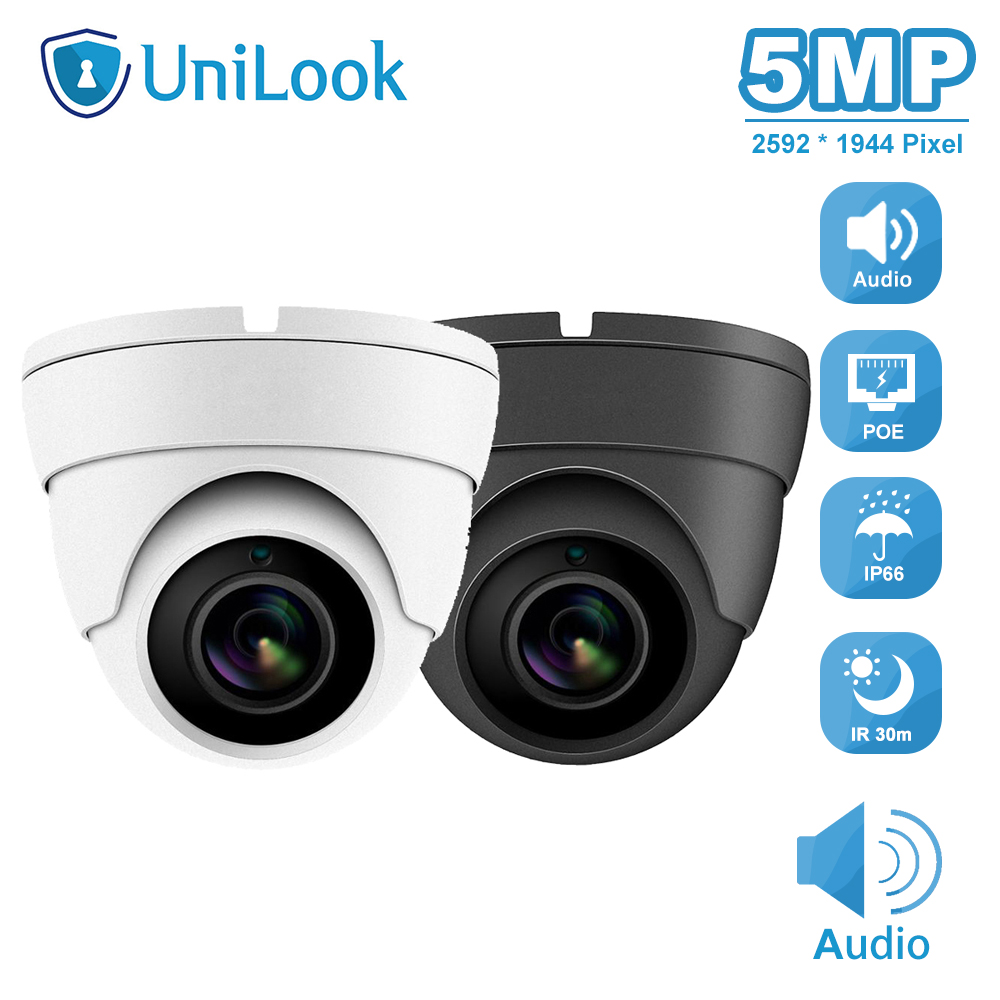 

5MP Mini Dome POE IP Camera Built in Microphone Outdoor Security CCTV Camera IR 30m IP66 Hivision Compatible ONVIF H.265
