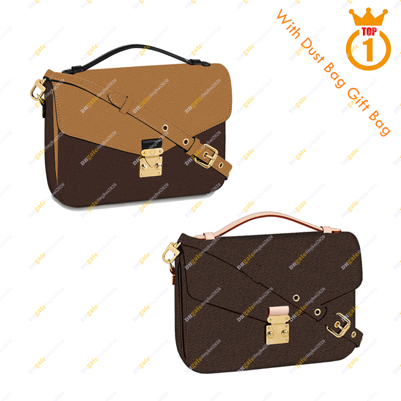 

New Arrival Ladies Designer Fashion Casual High Quality 5A Messenger Bag/M40780 M41465 METIS Shoulder Bag Free Shipping In Stock, Brown flower 1