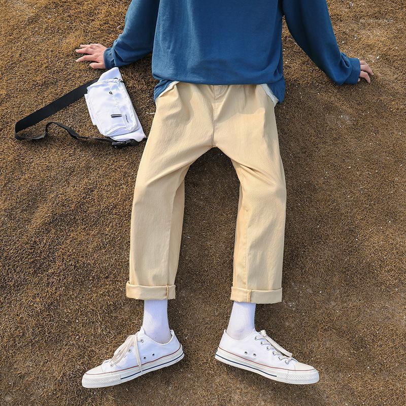 

Men's Solid Color Fashion Straight Pants Sports 2020 New Man Loose Ankle-Length Trousers Harajuku Male Casual Pants1, Black