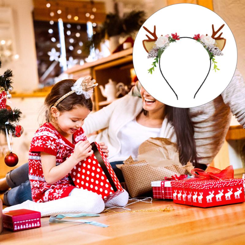 

Antlers Headdress Deer Christmas Party Horn Branches Headband Hair Jewelry Decor