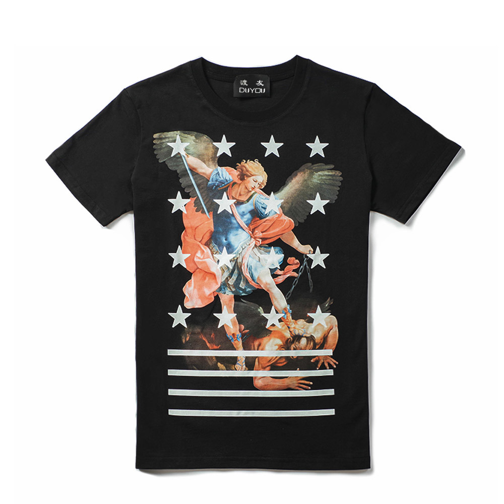 

Women Tshirt Crewneck Short Sleeve Tee Shirt Printed Tops for Men Camisetas Hombre Casual T-shirt Male Dy28874 0s89, Black