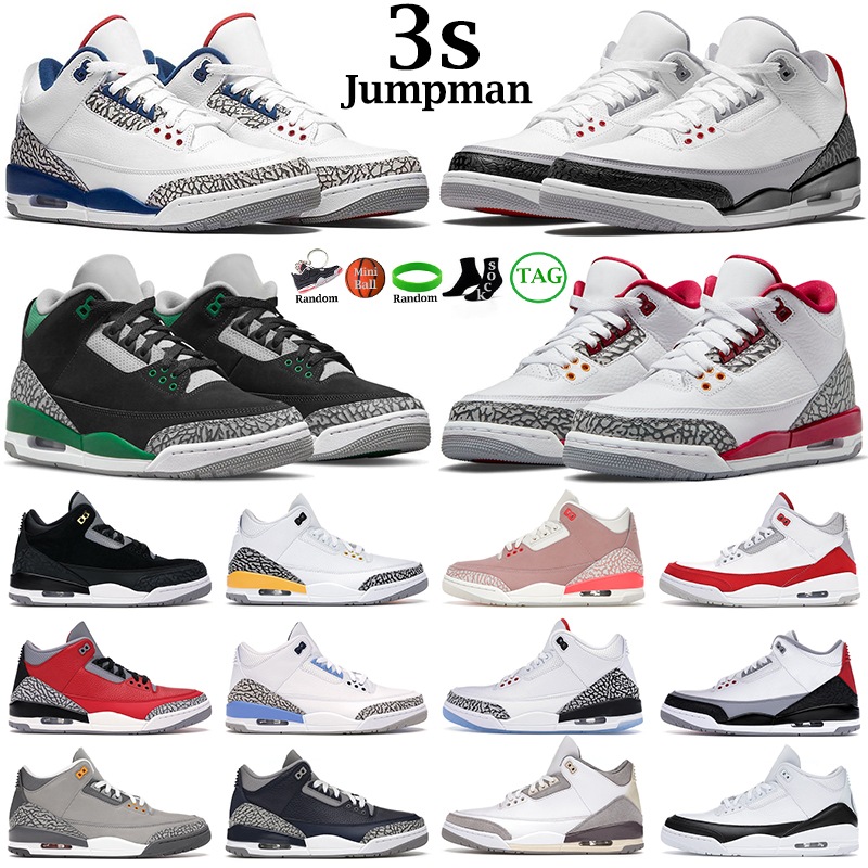 

men basketball shoes 3s jumpman 3 Cardinal Red Pine Green Racer Blue Cool Grey Georgetown Court Purple Laser Orange mens trainers outdoor sports sneakers