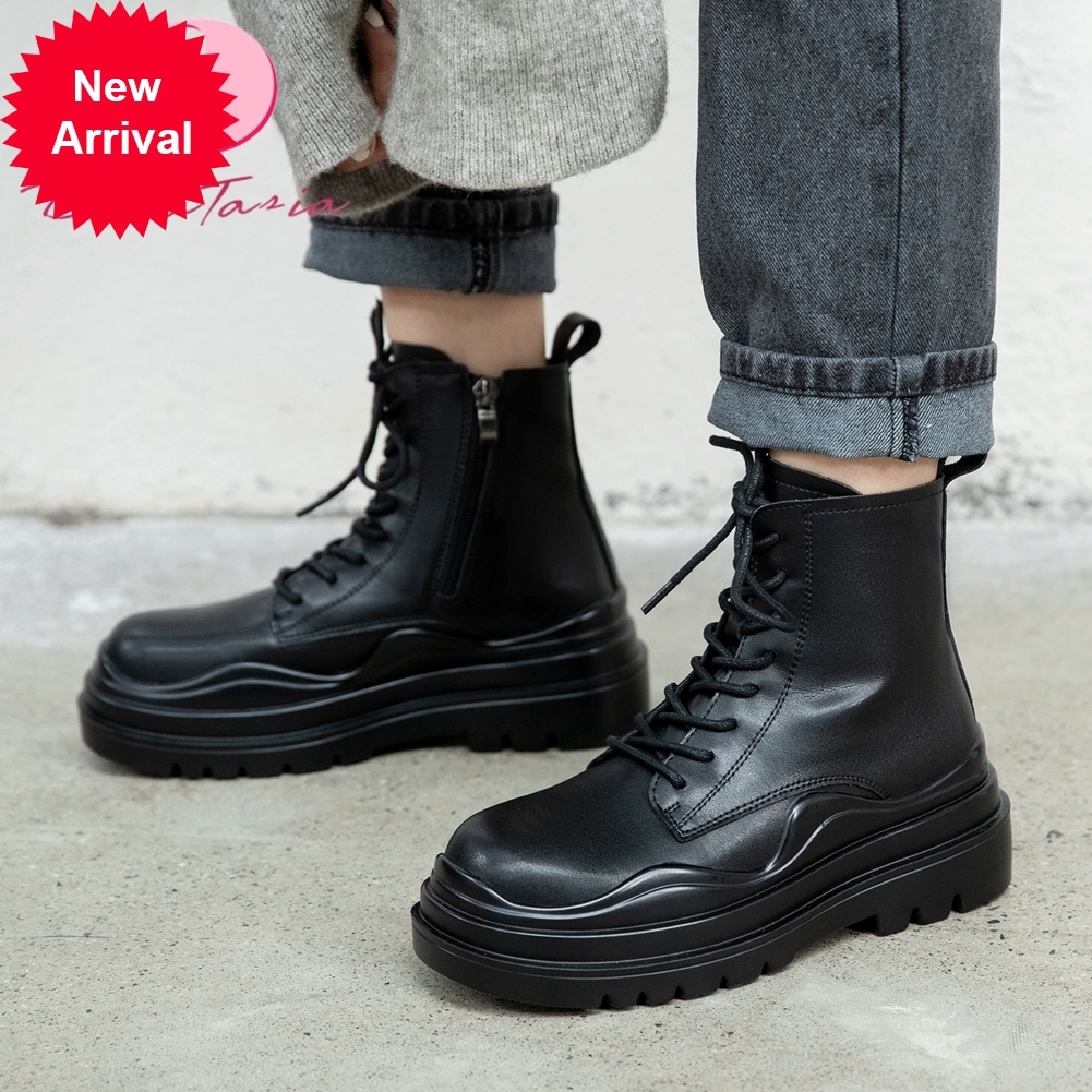

2021 The New New Fashion Chunky Heels Ankle Toe Cross Zip Women Boots Woman Shoes Zgv6, Black