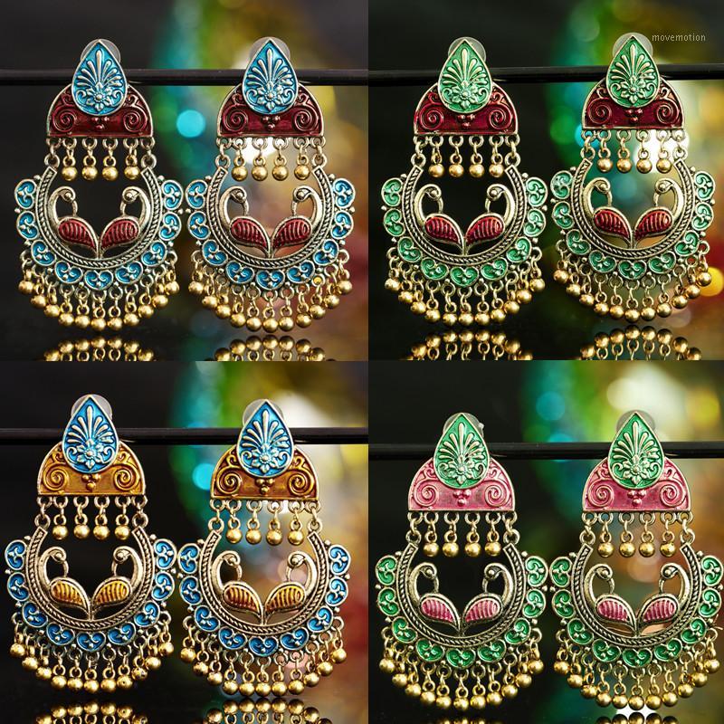 

Ethnic Vintage Women Antient Gold Jhumka Earrings Jewelry Ethnic Hippie Tribe Boho Bells Tassel Dangle Earrings Bijoux1