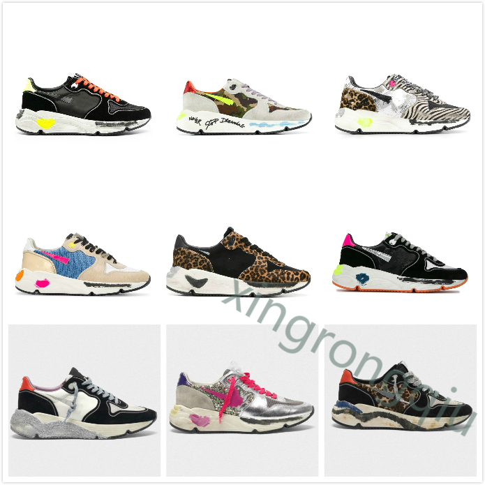 

Italy Deluxe Brand Running Sole Shoe Sequin Classic White Do-old Dirty Shoes Goose Designer Golden Superstar Man Women Sport Shoes, Star9