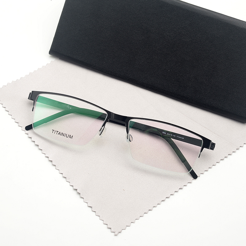 

2021 New Super Light Semi-rimmed Glasses Rectangle Frames for Male Woman Prescription Grade Eyeglasses 5jxz
