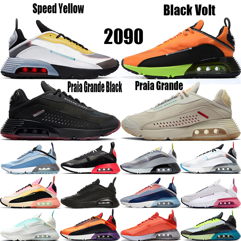 

With Box 2090 men women running shoes USA Futurism Sail Magma Orange Be True White Black Lava Glow mens trainers outdoor sports sneakers, Speed yellow40-45