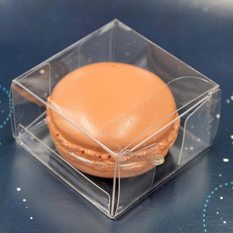 

10pcs Transparent Single Macarons Storage Boxes Candy Packing Box Party Supplies for Candy Chocolate Cookies Donut