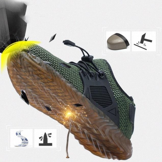 

2020 New Men Women Work Safety Shoes Anti Smashing Steel Toe Cap Puncture Proof Work Shoes For Dropshipping Sneakers Size 36-48 #XT2u