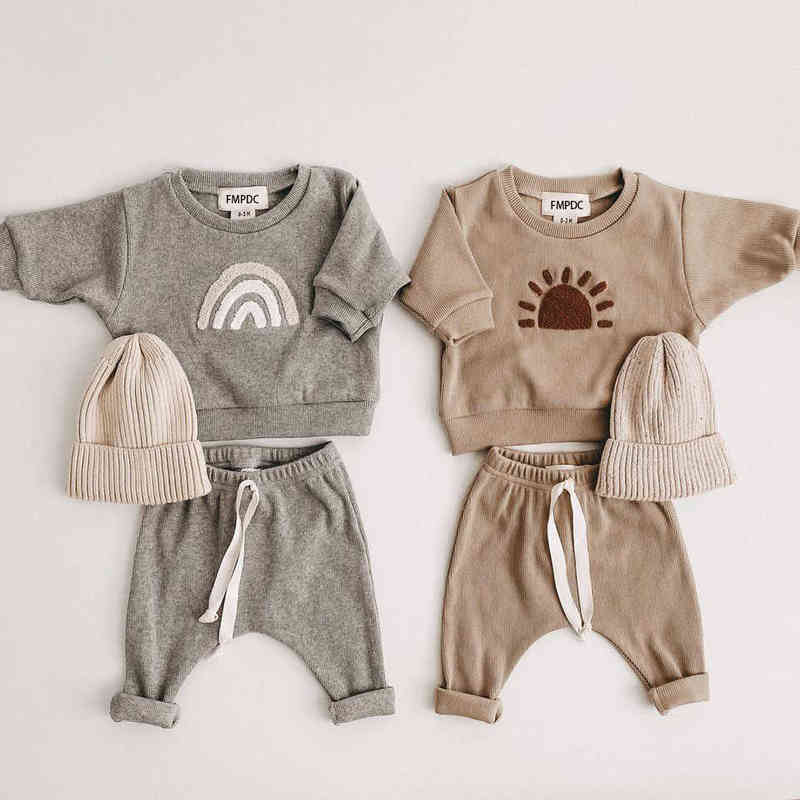 

Fashion Kids Clothes Set Toddler Baby Boy Girl Pattern Casual Tops Child Loose Trousers 2pcs Baby Boy Designer Clothing Outfit 2, Khaki
