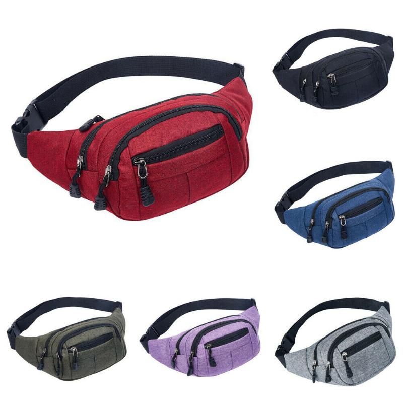 

Men Women Outdoor Sport Waist Bum Bag Fanny Pack Belt Money Pouch Wallet Travel Hiking Bag, Blue color