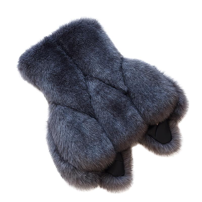 

New Autumn Winter Fashion Fur Vest Women Warm Thick Fur Coats Jackets Patchwork Faux Sleeveless Vest Coat Mw168, White