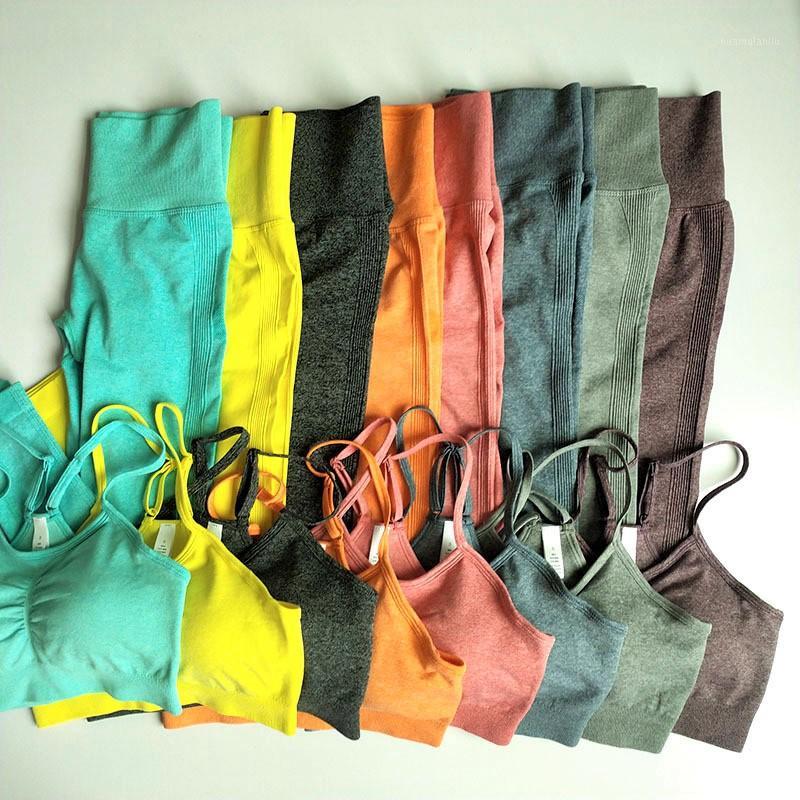 

2020 New Yoga Two Piece Set Women Crop Top Bra Gym Leggings Fitness Workout Clothes for Woman Leggins Tracksuit Pretty Hot Pants1, Green