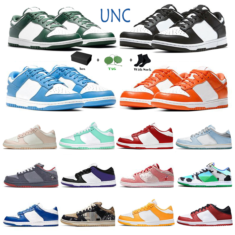 

2022 Mens Running Shoes Low Black White UNC Photon Dust Coast University Red Green Glow Laser Orange Men Trainers Women Sneakers Designer Shoes with Box, Pay for box