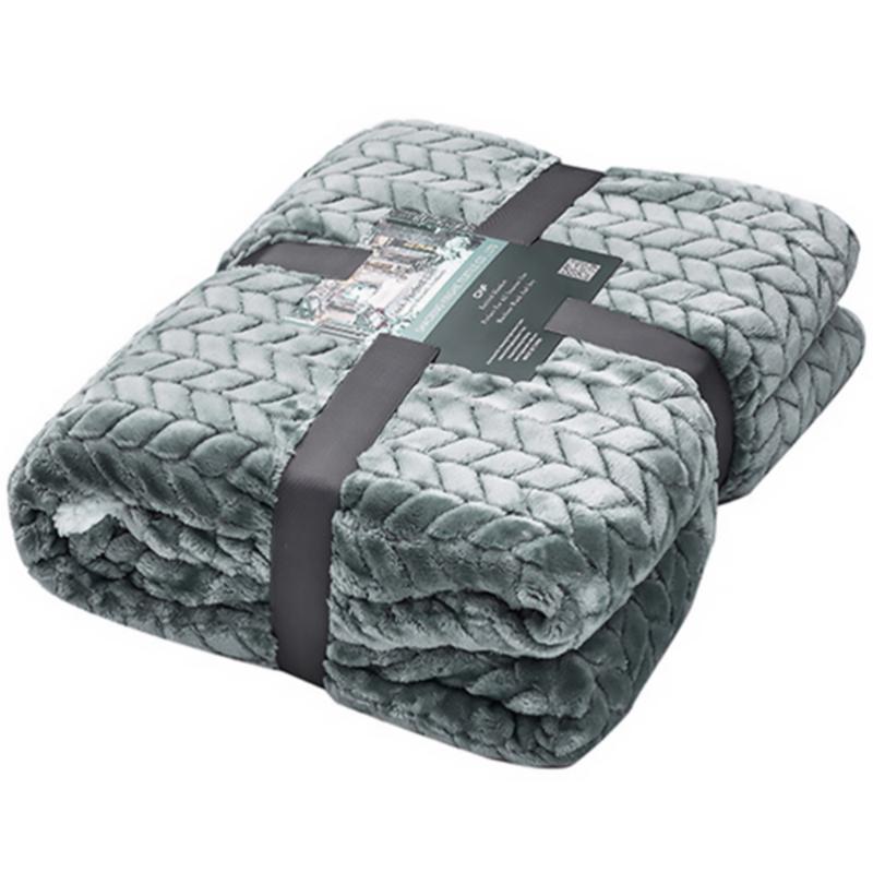

1pc Soft Blanket Pure Color Thicken Blanket Sleeping for Home Office