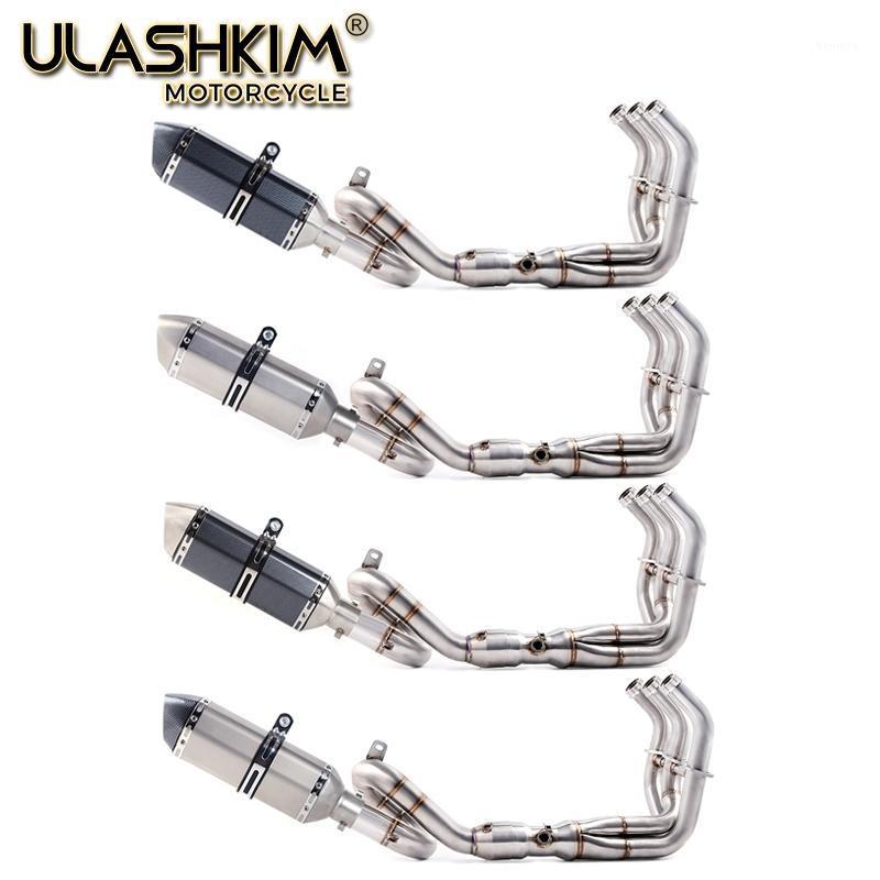 

MT09 FZ09 Motorcycle Exhaust muffler contact pipe exhaust Full System Slip On For FZ-09 MT-09 MT 09 2014-2020 XSR9001