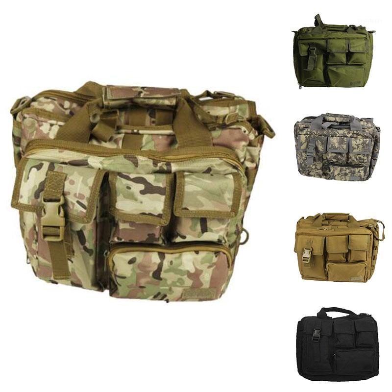 

14'' Molle Laptop Bag Tactical Computer Backpack Messenger Fanny Belt Shouder Bags Camping Outdoor Sports Pack1, Black