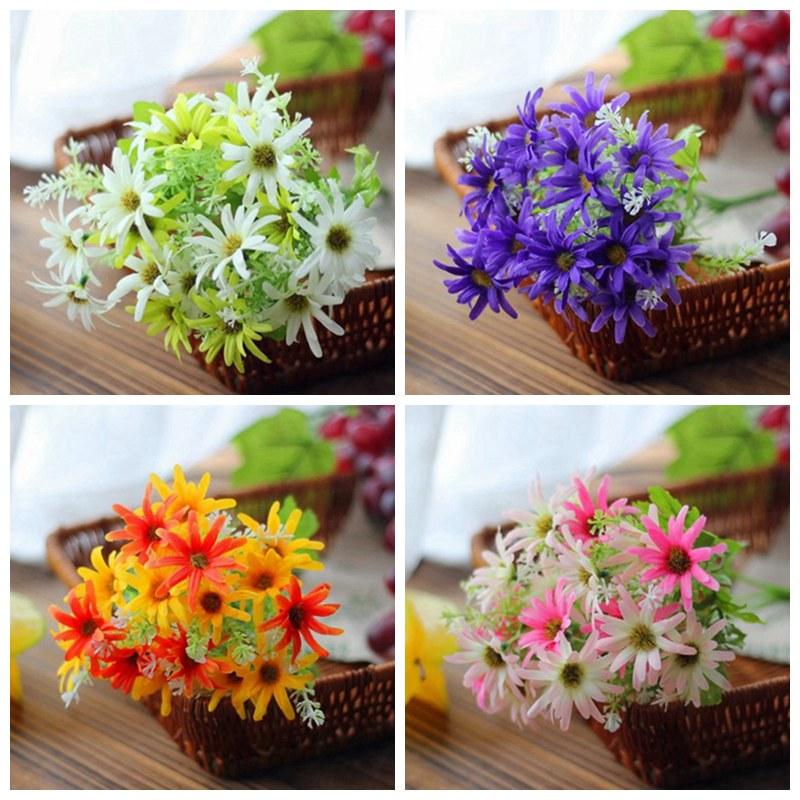 

2pcs/lot Jump Orchid Chrysanthemum Artificial Flowers Silk Flower Artificial Flowers Dried for house Wedding Decoration, White