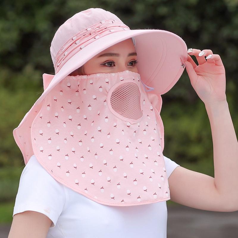 

Wide Brim Hats Women Men Cotton Sunhat Protection Sun Hat Removable Neck Face Flap Cap, Pk2