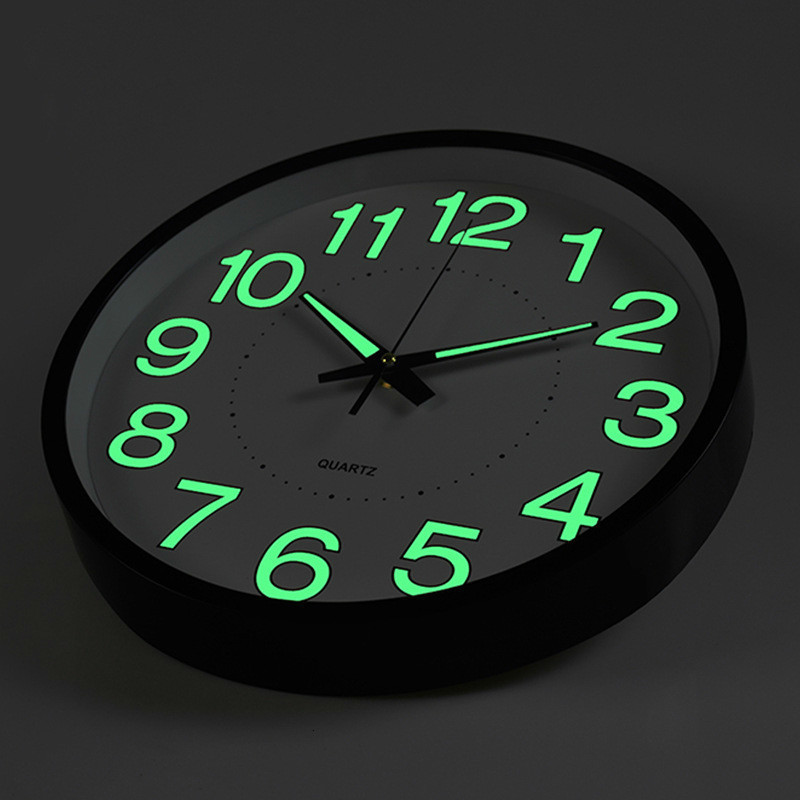 12 Inch 30 CM Luminous Wall Clock Glow In The Dark Quartz Watch For