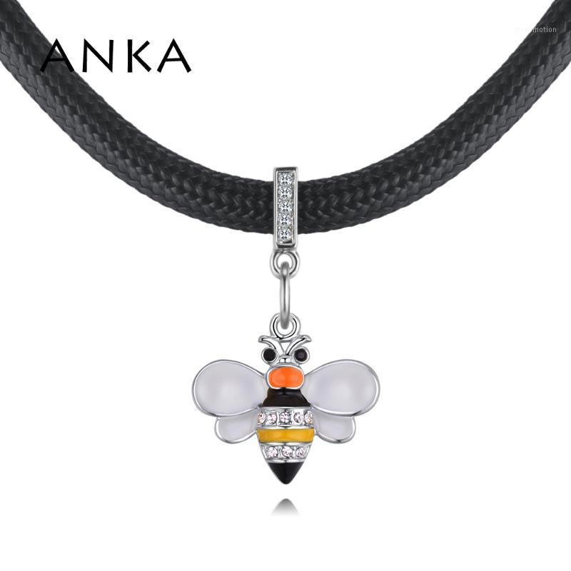 

ANKA Brand Jewelry Fashion Small Bee Crystal Chokers Necklace Crystals from Austria For Women Gift #1324071