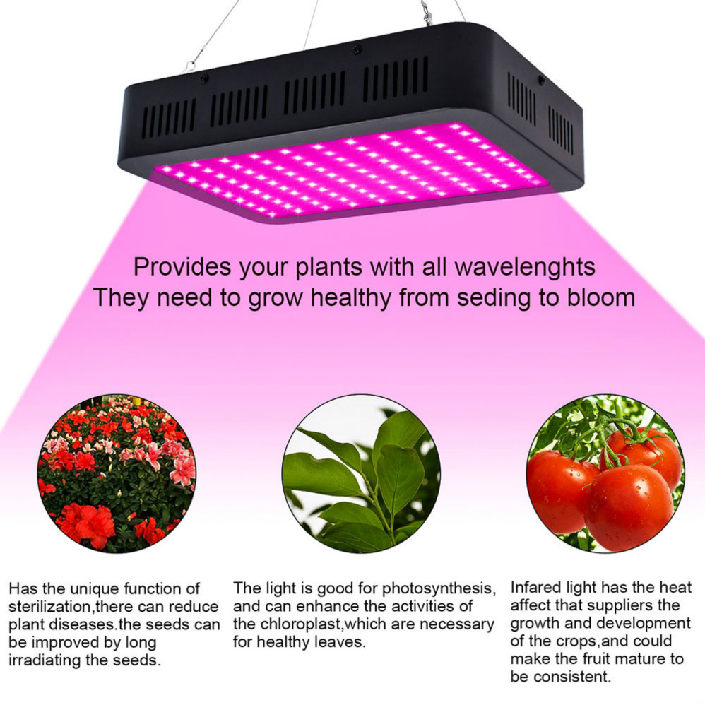 

Full Spectrum Led Grow Lights 3030 Lamp Bead Plant Lamp 1800W 180*10W Plant Flower Grow System Increasing Lamp Single Control Black