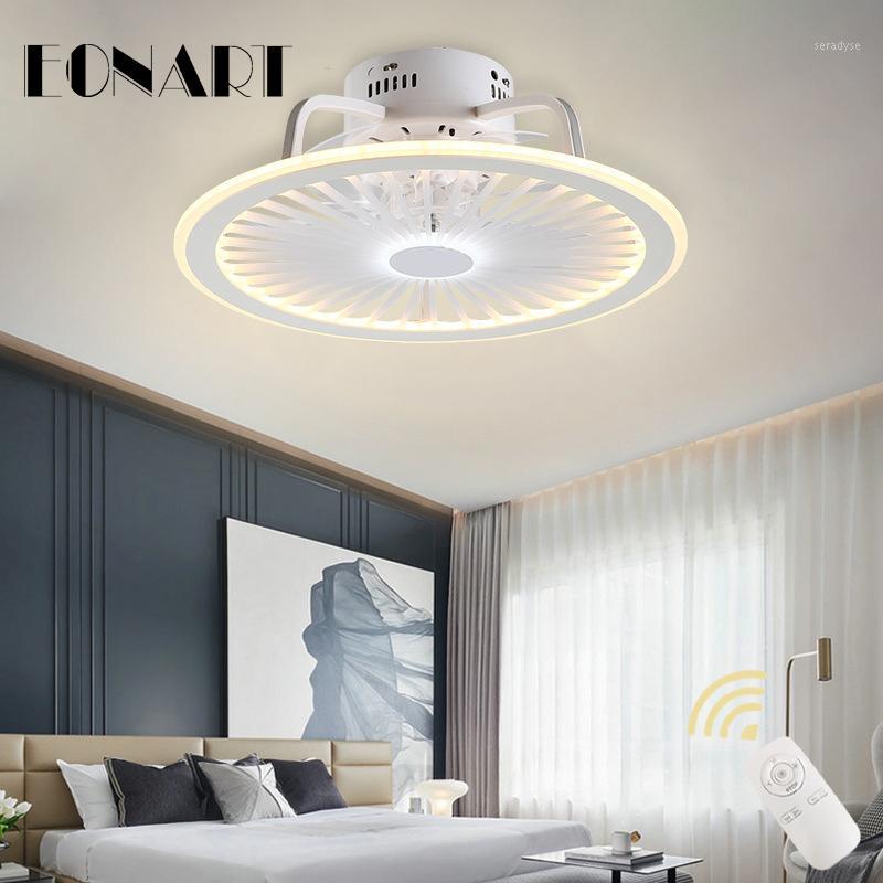 

20 Inch modern led ceiling fan light with remote control roof lighting fan bedroom restaurant indoor ac100-220v motor fans light1