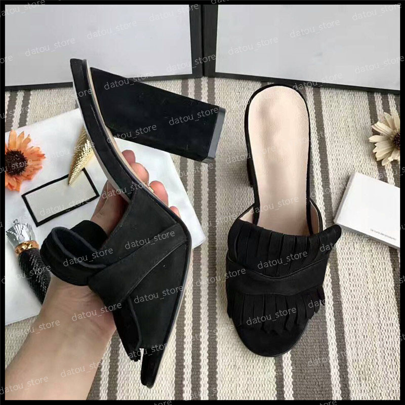 

2021 Luxurys Designers Women Sandals High Heels Women Fashion Designers Flat Slides Flip Flops Slippers Sandals Womens Shoes, Black