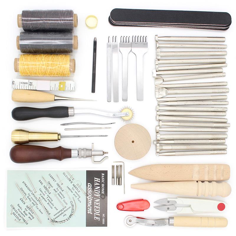 

Leathercraft Hand Sewing Processor Edge Polishing Cone Kit Punching Sewing Engraving and Hand Stitching Accessories Leather Tool