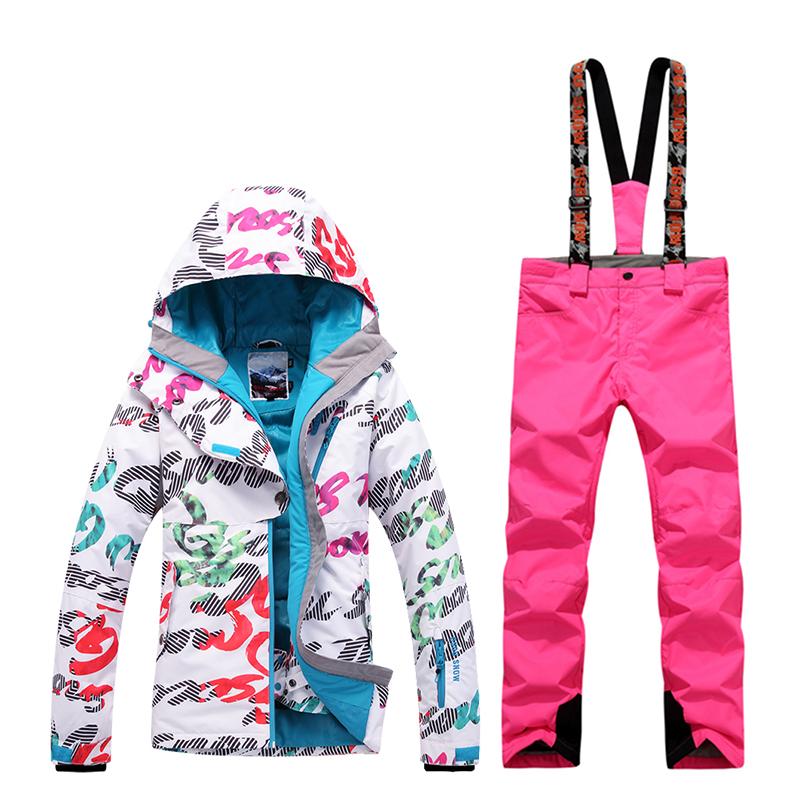 

GsouSnow winter ladies, ski suits, windproof, waterproof, warm, climbing, assault, single, double plate letters, One