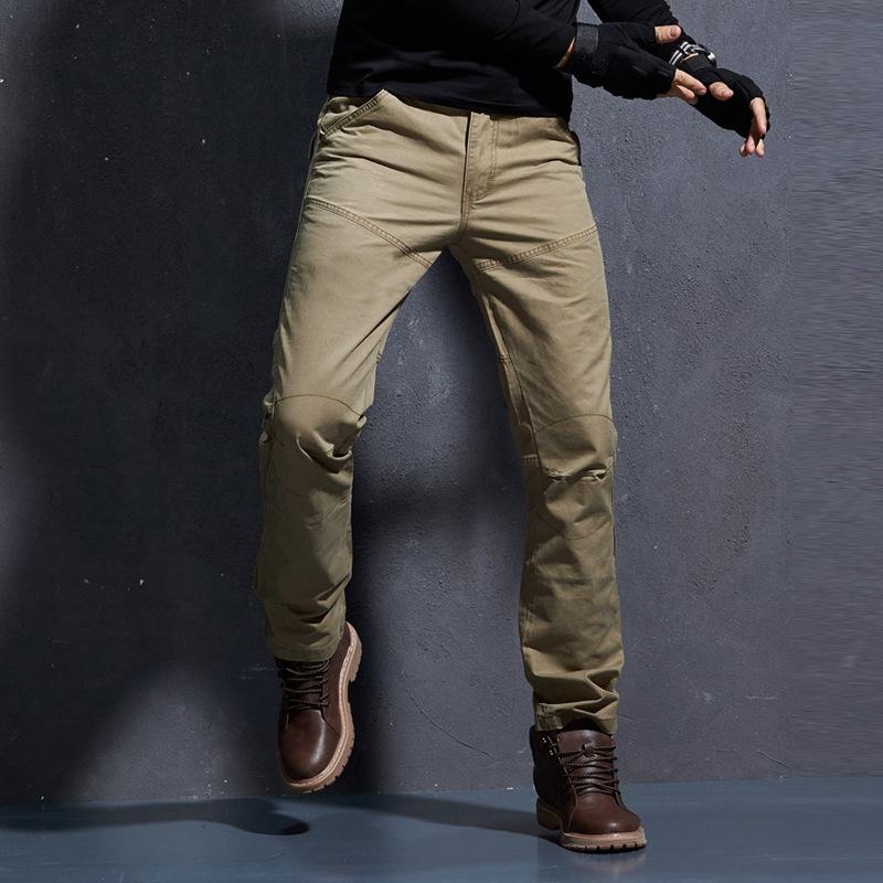 

Nice Spring Tactical Pants Cotton Casual Cargo Pants Men Pantalon Homme, Black