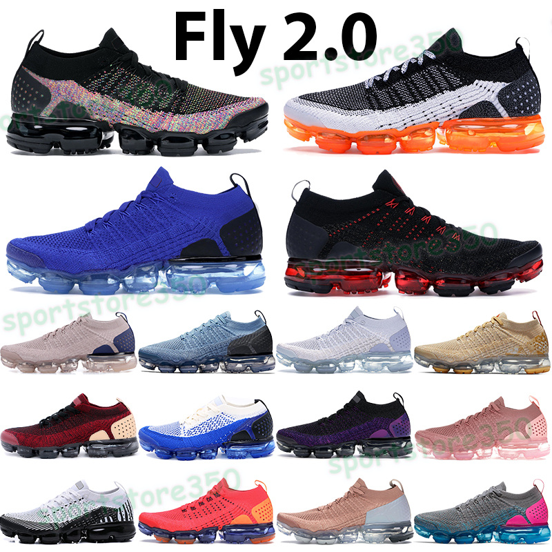 

Fly 2.0 Mango running shoes men women sneakers volt black hot punch multi color rose gold racer blue DIFFUSED TAUPE mens sports trainers, Box