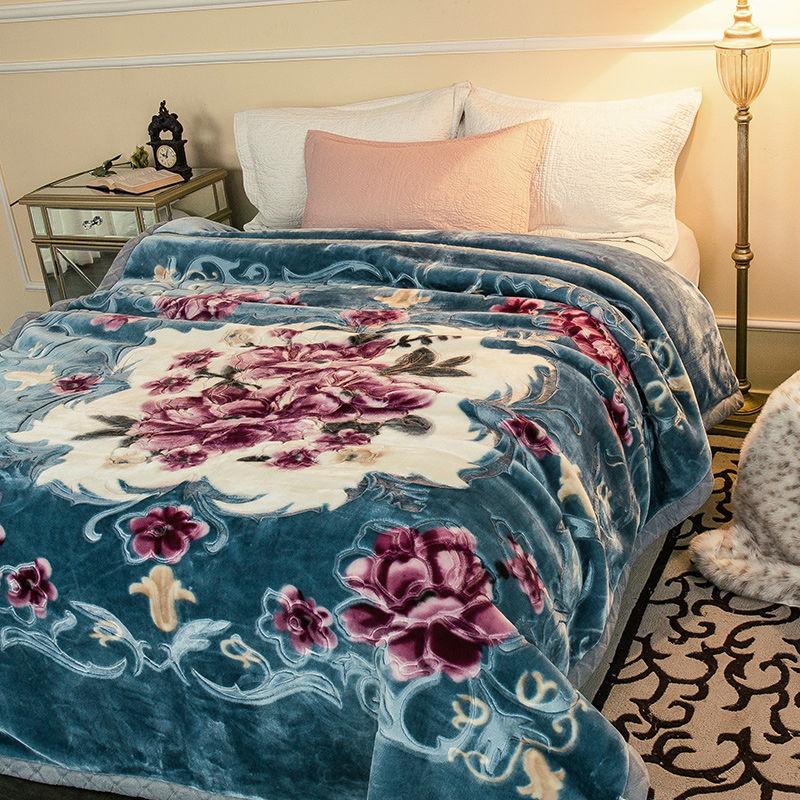 

Super Soft Spring And Winter Bed Blanket Luxury Quality Double Mink Blanket 8.8 Lbs Extra Large Fluffy Chunky