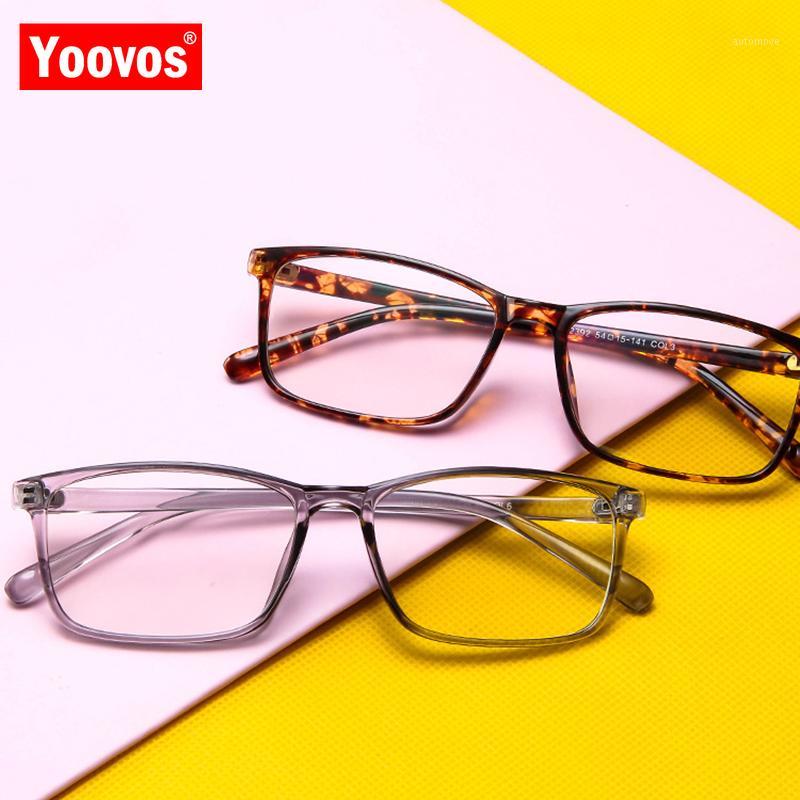 

Yoovos 2020 Glasses Frame Retro Blue Light Eyeglasses Frames Women Square Leopard Glasses Women/Men Flat Mirror Gafas De Mujer1