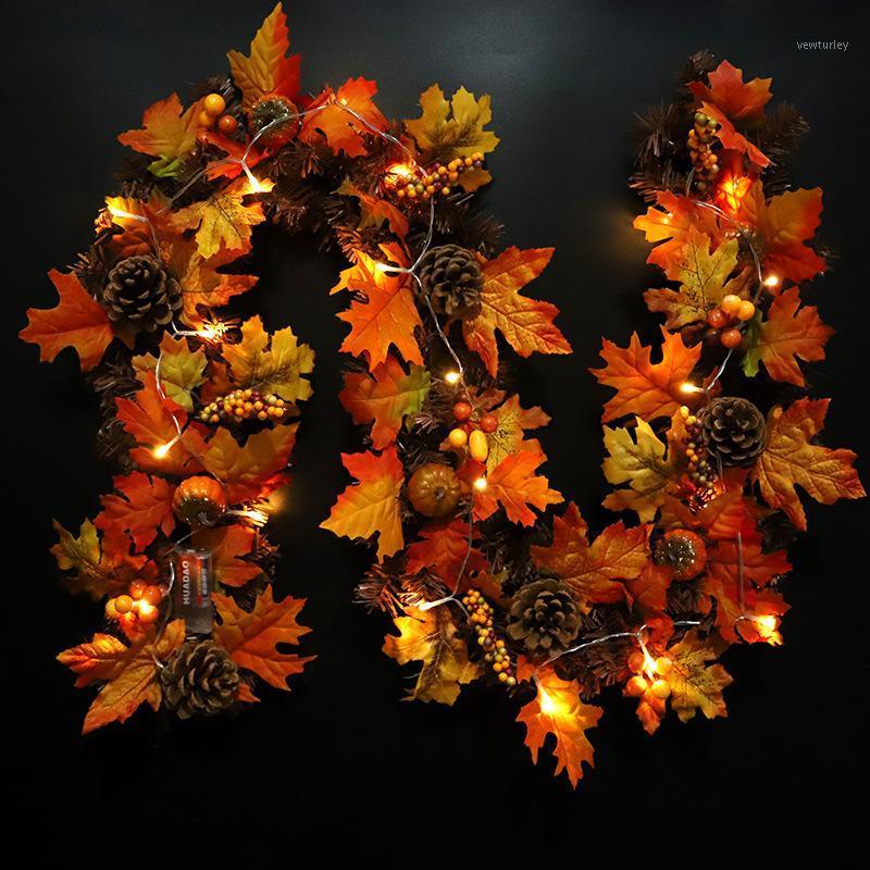 

Autumn Pvc Pine Cone Vine Pumpkin Door Decoration Halloween Pine Cone Vine Door and Window Ornaments1, Without light