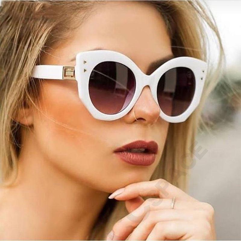 

Unique White Sunglasses Unisex 2021 Trend irregular Square Sun Glasses Women Acetate Big Frame Glasses Eyeglasses Eyewear UV400