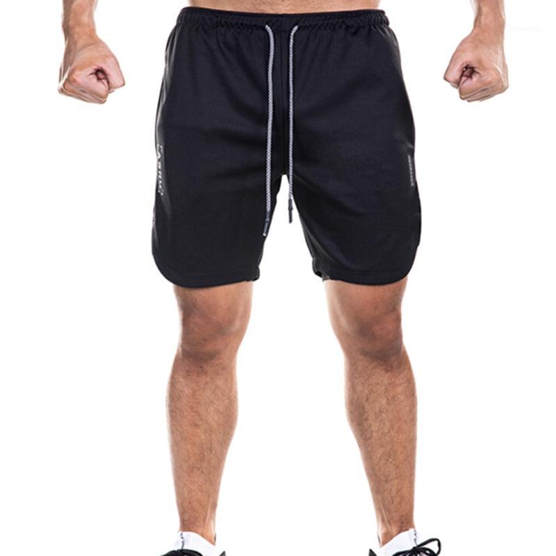 

2020 New Mens Double Layer Quick Dry Phone Pocket Running Shorts Gym Fitness Training Beach Short Man Summer Sports Workout1