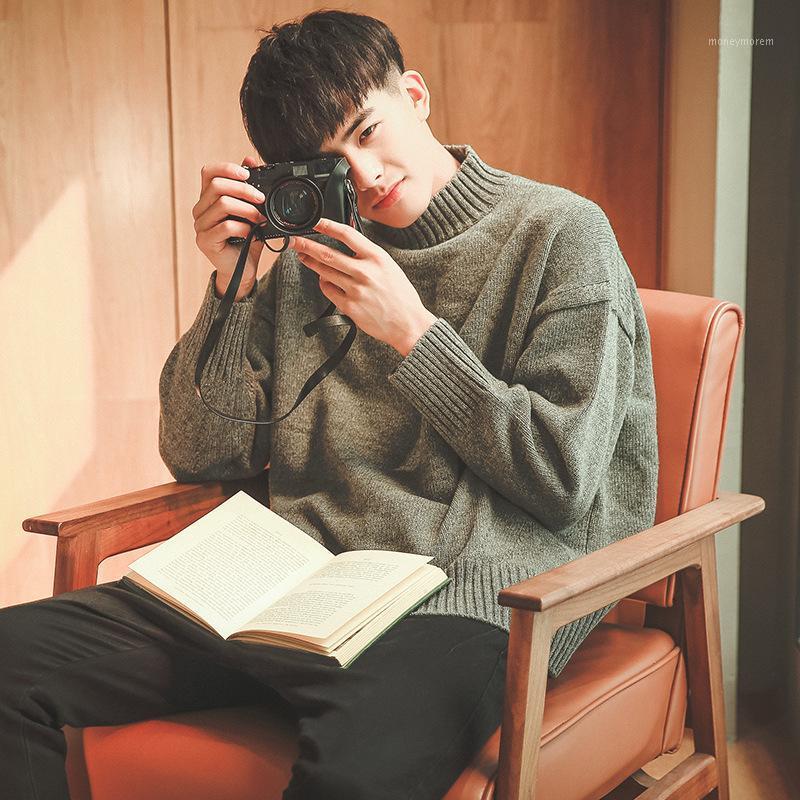 

Winter High Neck Thick Warm Sweater Men Turtleneck Mens Sweaters Slim Fit Pullover Men Knitwear Male Plus Size Mens Coats1, Gray