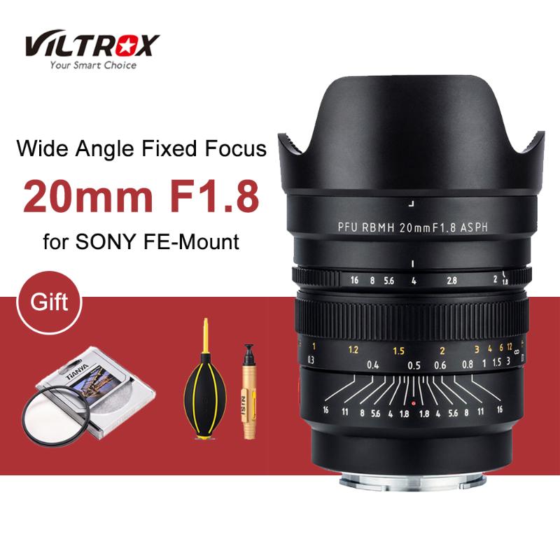 

VILTROX 20mm F1.8 ASPH E Mount lens Full-Frame Wide Angle Fixed Focus Lens for SONY A series Camera A9 A7M2 A7R A7M3