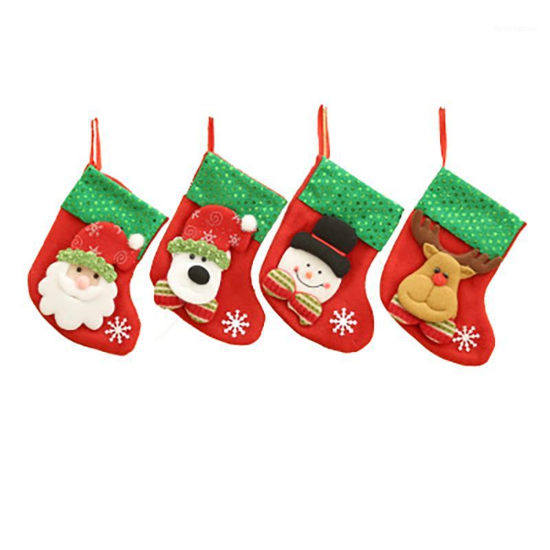 

Christmas Socks Mini Stocking Bags 3D Snowman Santa Packaging Kids Present Gift Candy Sweet Bag Home Wall Decor Deer Festival1