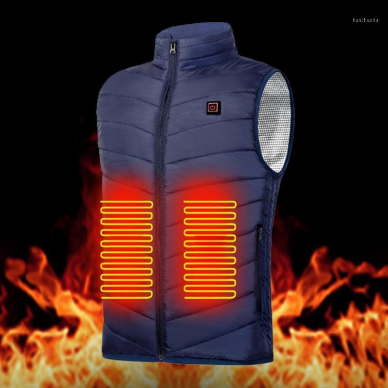 

9 Areas Vest Jacket USB Men Winter Electric Heated Sleeveless Jacket Outdoor Climbing Hiking1, Black
