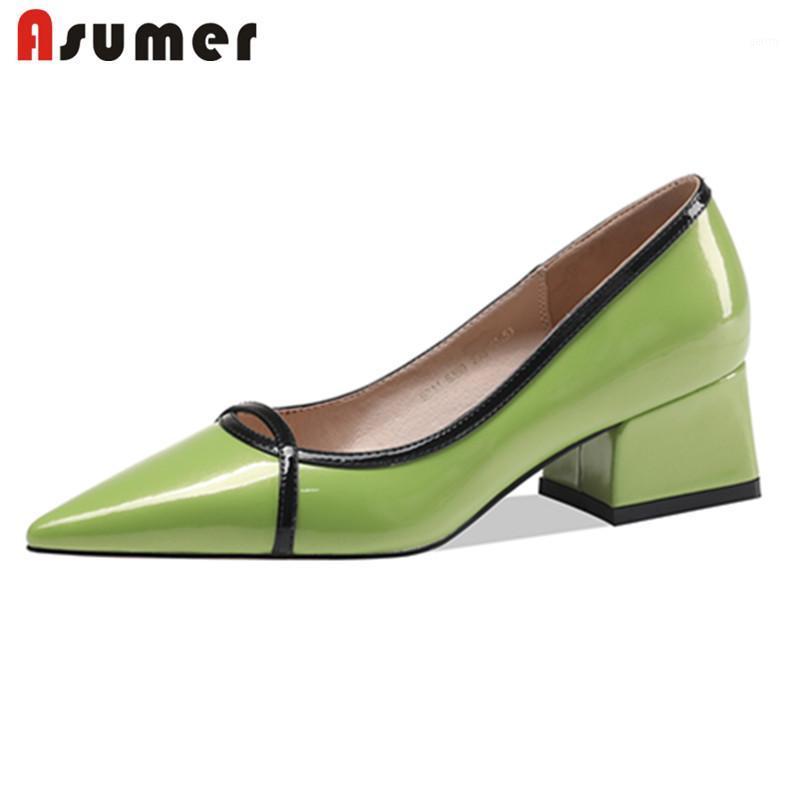 

Asumer 2021 Top Quality Single Shoes Women Pumps Patent Leather Slip On Spring Summer Classic High Heels Ladies Party Shoes1, Beige