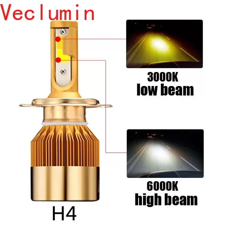 

Double color H4 H7 Led Bulb Headlight 12V H8 H1 H3 9005/3 9006/4 Car-styling LED Dual Car Bulb 3000K 6000K 9600LM Fog Light